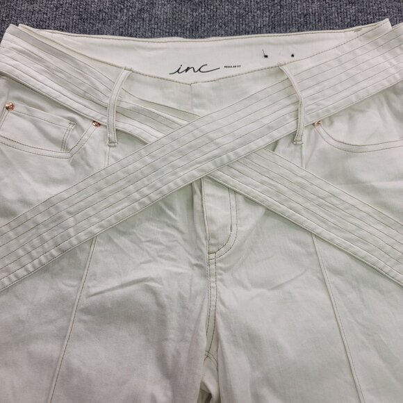 INC International Concepts Women's White Wide-Leg Pants Size 14 - Picture 6 of 15